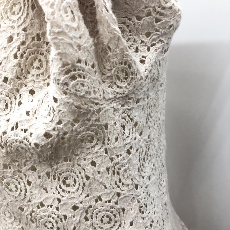 アパートバイローリーズ apart by lowrys カットソー 長袖 フラワーレース　ペプラムカットソー L レース柄 ベージュ / ベージュ /  レディース USED 古着 中古 10030927