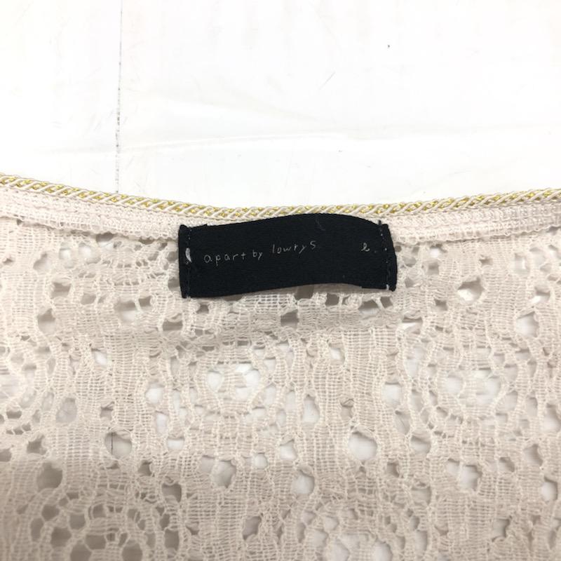 アパートバイローリーズ apart by lowrys カットソー 長袖 フラワーレース　ペプラムカットソー L レース柄 ベージュ / ベージュ /  レディース USED 古着 中古 10030927