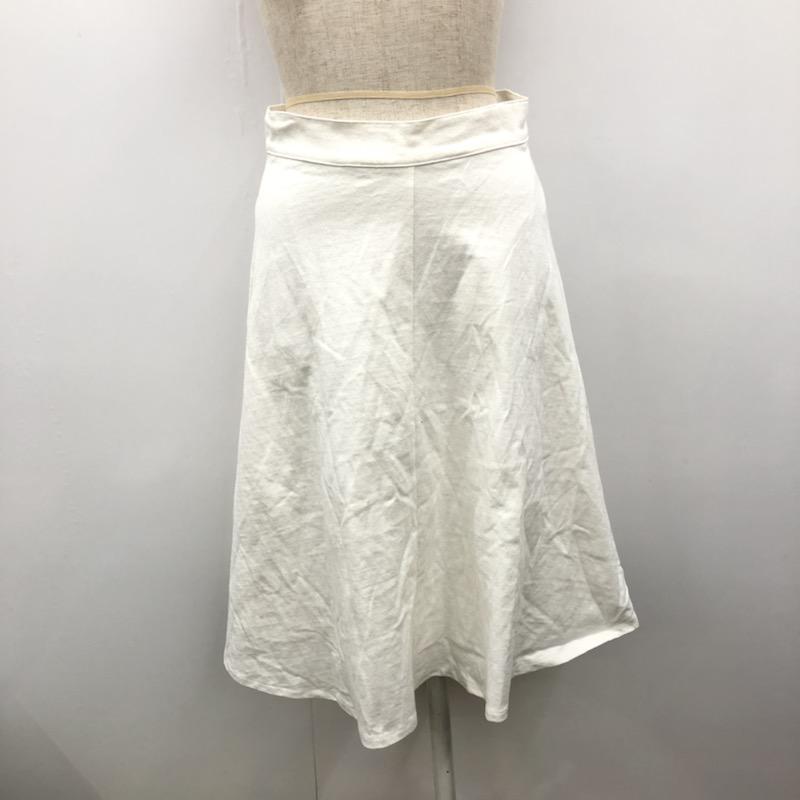 マウジー MOUSSY スカート ミニスカート フレアスカート 2 無地 白 / ホワイト /  レディース USED 古着 中古 10030931