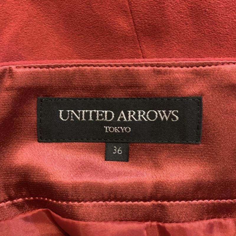 ユナイテッドアローズ UNITED ARROWS スカート ひざ丈スカート 36 無地 赤 / レッド /  レディース USED 古着 中古 10031023