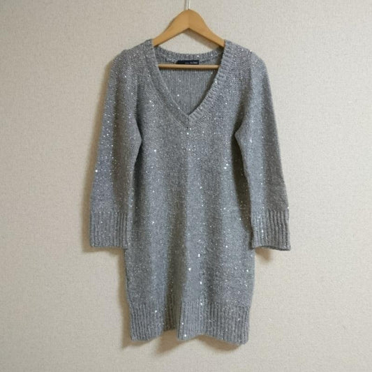 イエナスローブ IENA SLOBE ワンピース ひざ丈スカート 無地 灰 / グレー / X 銀 / シルバー /  レディース USED 古着 中古 10031035