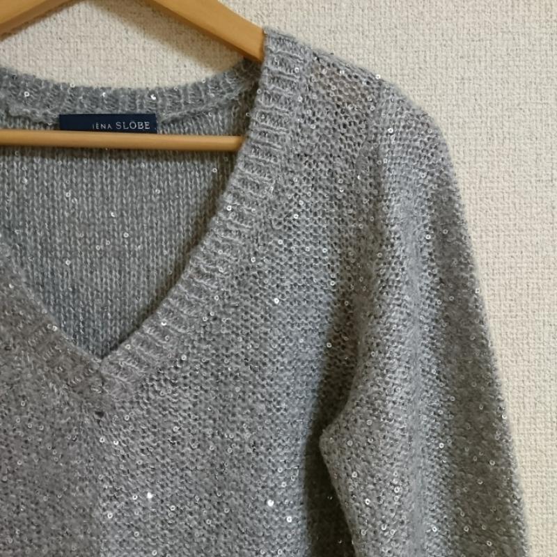 イエナスローブ IENA SLOBE ワンピース ひざ丈スカート 無地 灰 / グレー / X 銀 / シルバー /  レディース USED 古着 中古 10031035