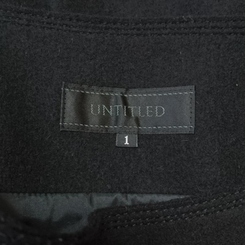 アンタイトル UNTITLED スカート ひざ丈スカート 1 無地 黒 / ブラック /  レディース USED 古着 中古 10031037