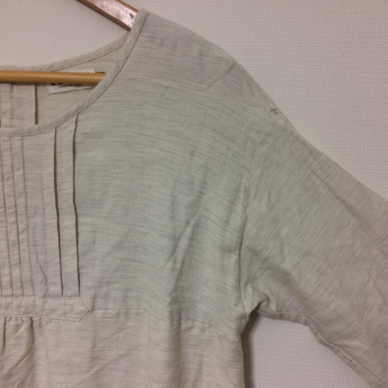 レプシィム LEPSIM ワンピース ひざ丈スカート M ストライプ 灰 / グレー / X 白 / ホワイト /  レディース USED 古着 中古 10031056
