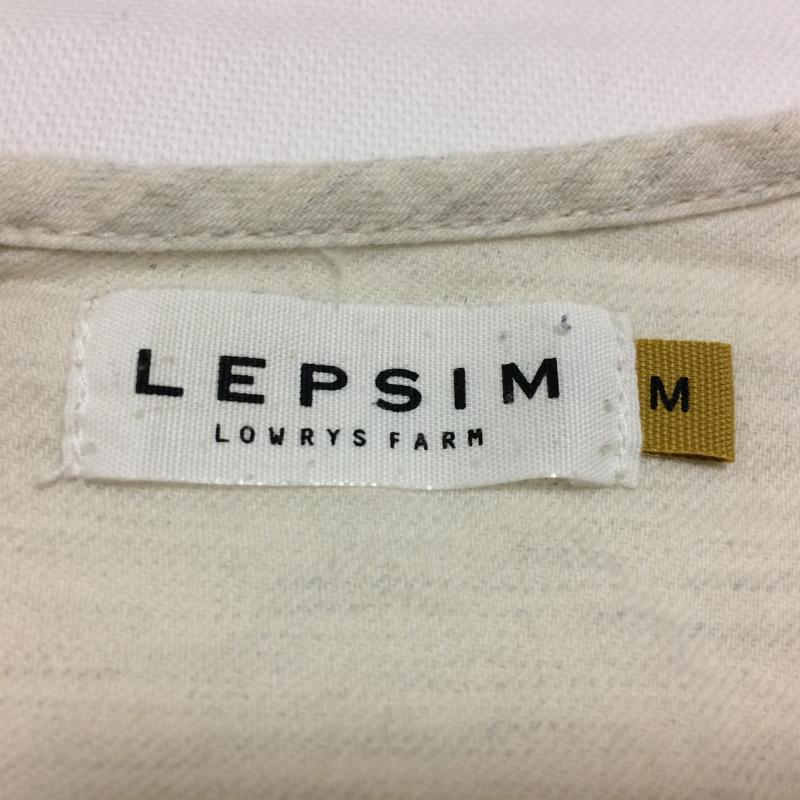 レプシィム LEPSIM ワンピース ひざ丈スカート M ストライプ 灰 / グレー / X 白 / ホワイト /  レディース USED 古着 中古 10031056