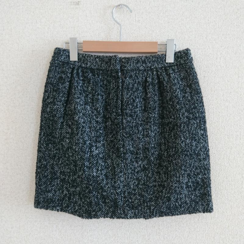 レリュームジャーナルスタンダード relume Journal Standard スカート ひざ丈スカート 36 無地 黒 / ブラック / X 白 / ホワイト /  レディース USED 古着 中古 10031062