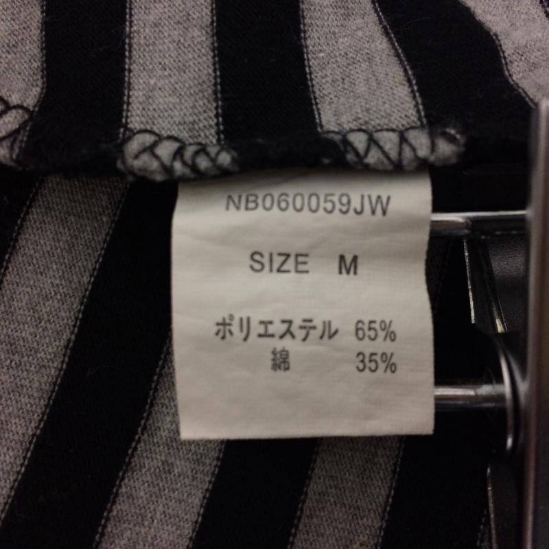 ローリーズファーム LOWRYS FARM カットソー 長袖 M ストライプ X  黒 / ブラック / X 灰 / グレー /  レディース USED 古着 中古 10031071