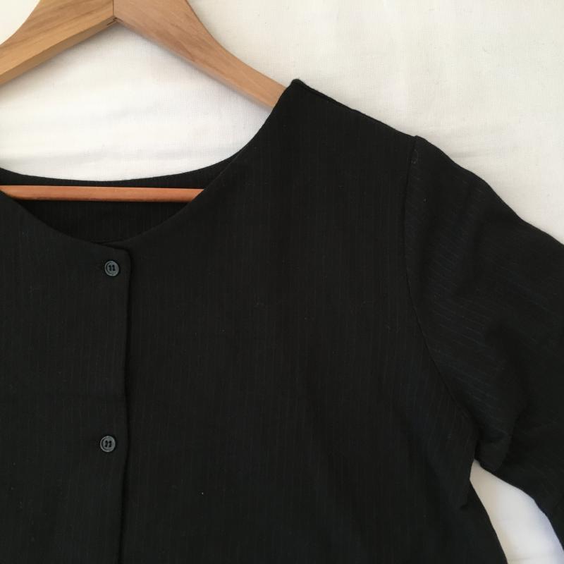 レプシィム LEPSIM カットソー 七分袖 M 無地 黒 / ブラック /  レディース USED 古着 中古 10031087