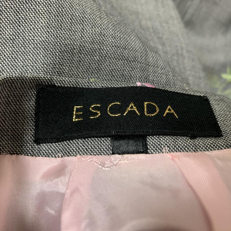 エスカーダ ESCADA スカート ひざ丈スカート 無地 X 花柄 灰 / グレー / X 桃 / ピンク / X 緑 / グリーン /  レディース USED 古着 中古 10031107