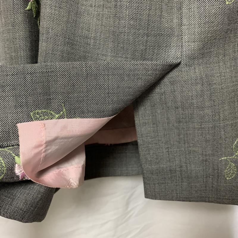 エスカーダ ESCADA スカート ひざ丈スカート 無地 X 花柄 灰 / グレー / X 桃 / ピンク / X 緑 / グリーン /  レディース USED 古着 中古 10031107