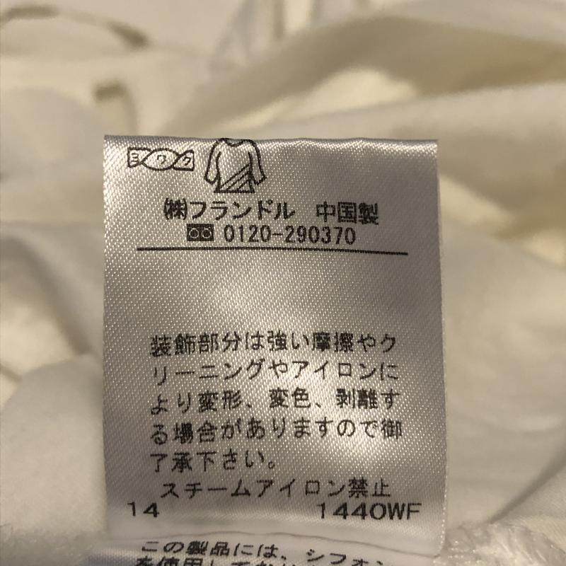 エフデ ef-de カットソー 半袖 ビジューカットソー　フリル　フレンチスリーブ 9 無地 白 / ホワイト /  レディース USED 古着 中古 10031116