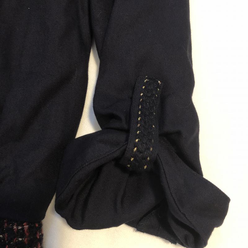 ビアッジョブルー Viaggio Blu ワンピース ひざ丈スカート ドッキングワンピース　ツイードスカート 2 無地 X  黒 / ブラック / X ベージュ / ベージュ / X えんじ / ワインレッド /  レディース USED 古着 中古 10031120