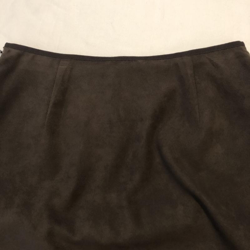 トランスワーク TRANS WORK スカート ひざ丈スカート スウェードスカート 40 無地 茶 / ブラウン /  レディース USED 古着 中古 10031125