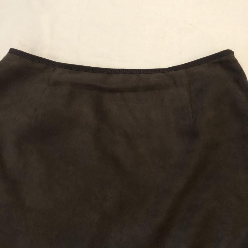 トランスワーク TRANS WORK スカート ひざ丈スカート スウェードスカート 40 無地 茶 / ブラウン /  レディース USED 古着 中古 10031125