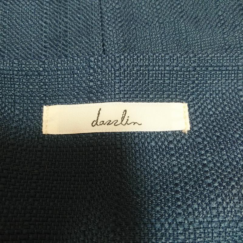 ダズリン dazzlin カットソー 半袖 裾プリーツ M チェック 紺 / ネイビー /  レディース USED 古着 中古 10031142