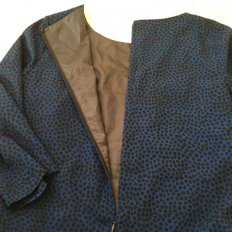 ローリーズファーム LOWRYS FARM ワンピース ミニスカート M ドット 青 / ブルー / X 黒 / ブラック /  レディース USED 古着 中古 10031167