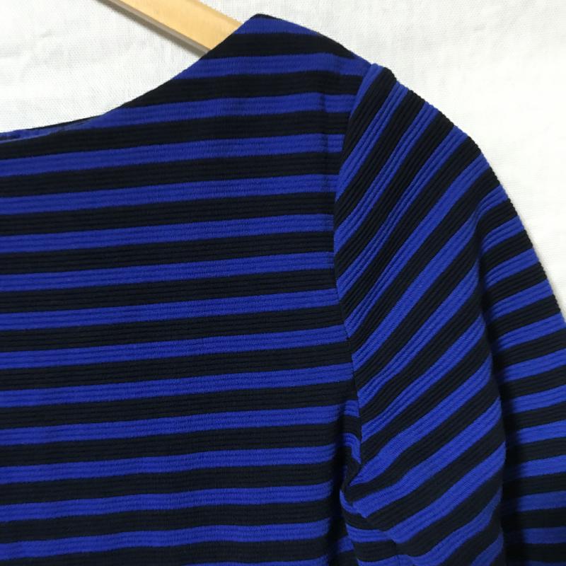 ユニクロ UNIQLO ワンピース ひざ丈スカート M ボーダー柄 黒 / ブラック / X 青 / ブルー /  レディース USED 古着 中古 10031239