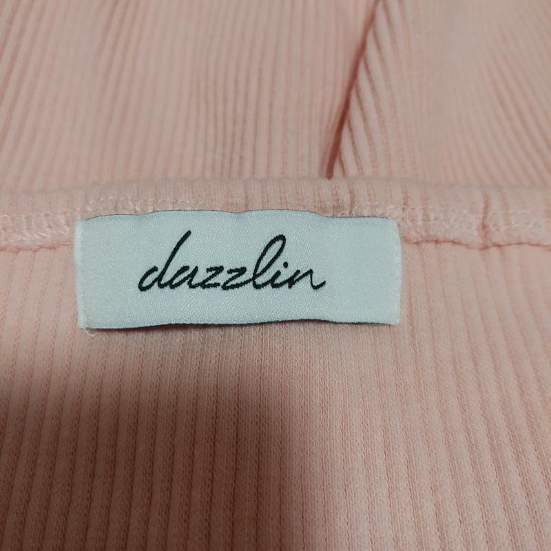 ダズリン dazzlin カットソー 七分袖 FREE 無地 X ワンポイント X 刺繍 桃 / ピンク / X 白 / ホワイト / X 緑 / グリーン /  レディース USED 古着 中古 10031273