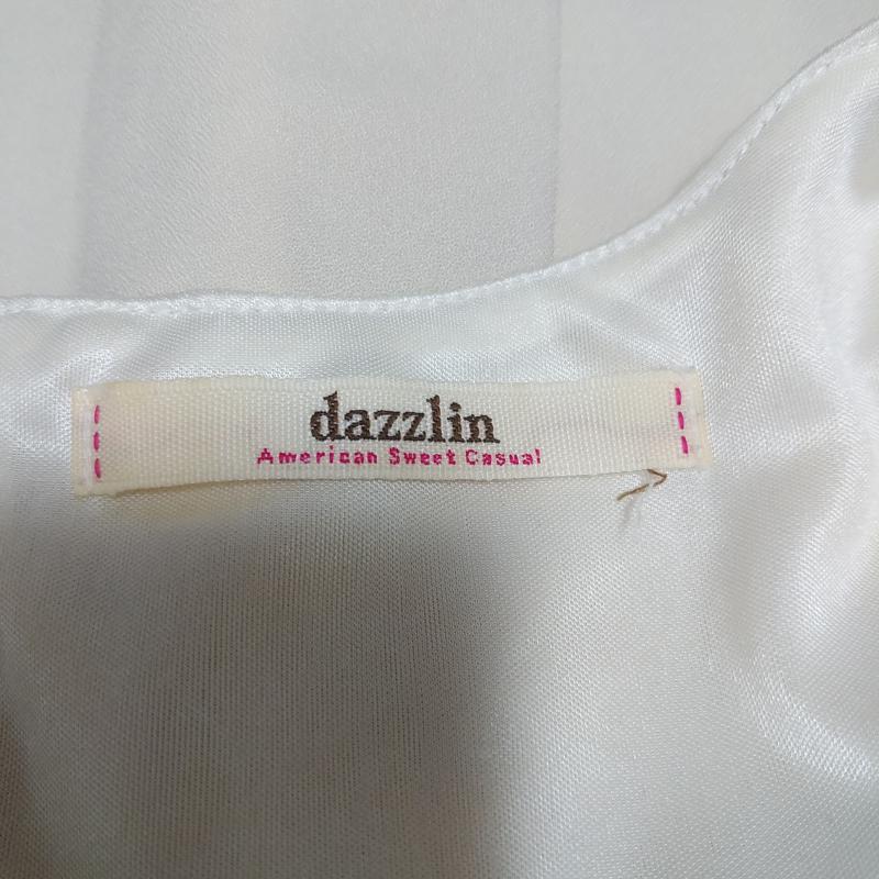 ダズリン dazzlin ワンピース ひざ丈スカート S 無地 X 刺繍 ベージュ / ベージュ /  レディース USED 古着 中古 10031278