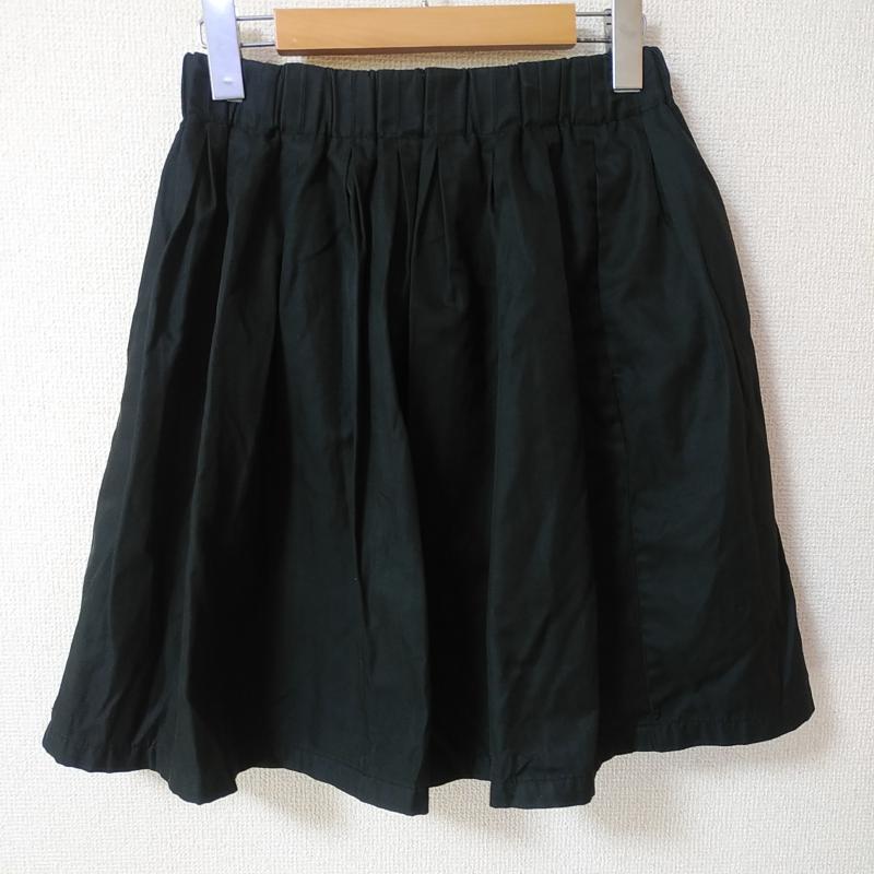 ローリーズファーム LOWRYS FARM スカート ひざ丈スカート FREE 無地 黒 / ブラック /  レディース USED 古着 中古 10031356