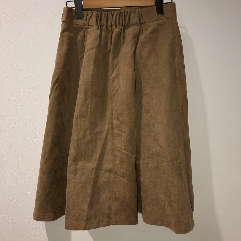 ケービーエフ KBF スカート ひざ丈スカート 無地 ベージュ / ベージュ /  レディース USED 古着 中古 10031402