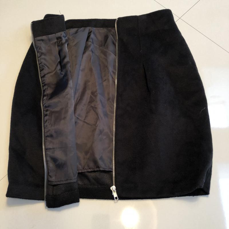 ミスティック mystic スカート ひざ丈スカート 1 無地 黒 / ブラック /  レディース USED 古着 中古 10031444