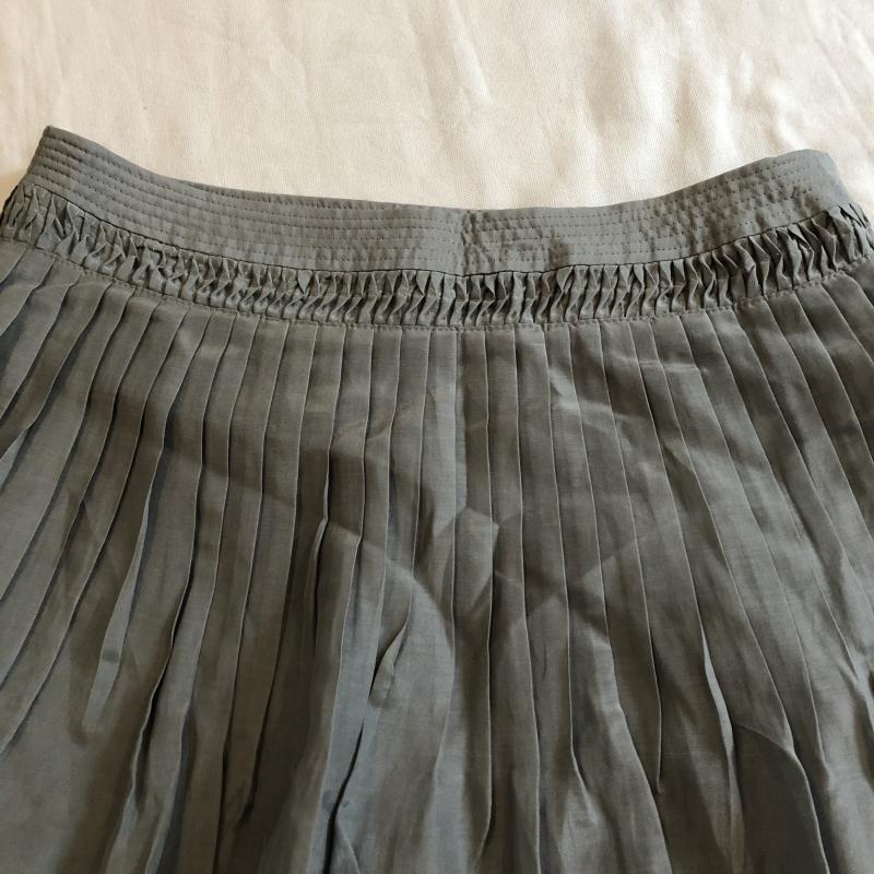 アナイ ANAYI スカート ひざ丈スカート シルク混　タックスカート 38 無地 灰 / グレー /  レディース USED 古着 中古 10031456