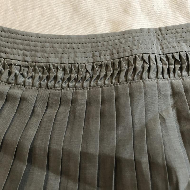 アナイ ANAYI スカート ひざ丈スカート シルク混　タックスカート 38 無地 灰 / グレー /  レディース USED 古着 中古 10031456