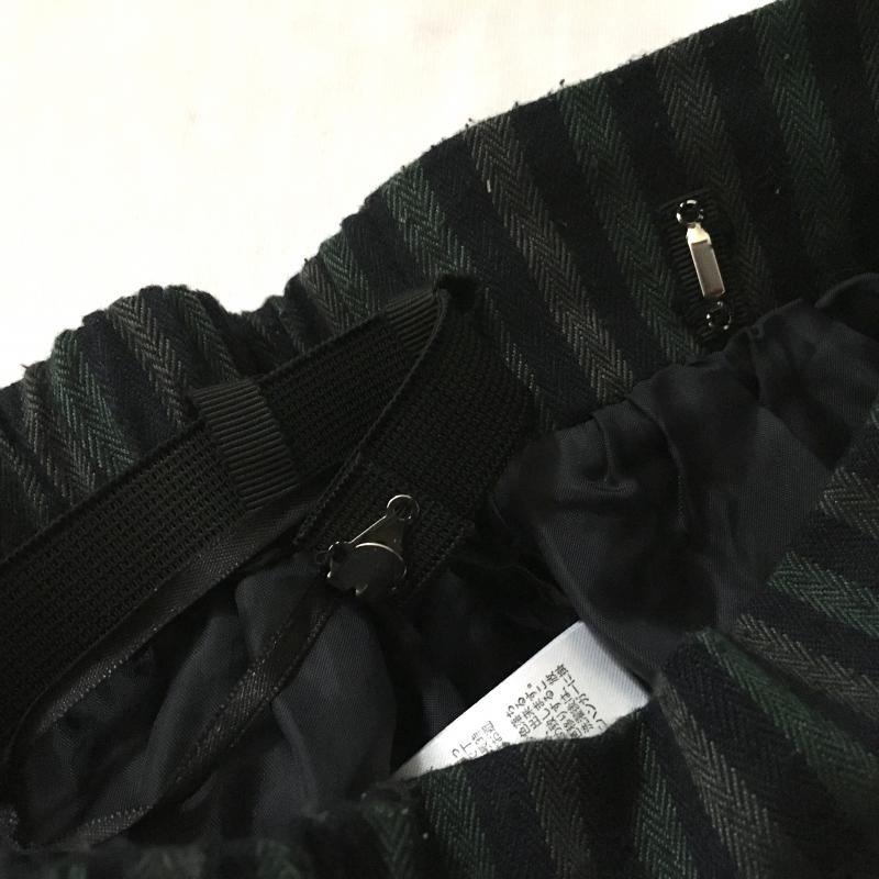 ジーナシス JEANASIS スカート ひざ丈スカート FREE ストライプ 灰 / グレー / X 紺 / ネイビー / X 緑 / グリーン /  レディース USED 古着 中古 10031513