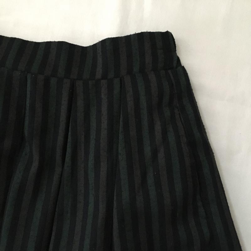 ジーナシス JEANASIS スカート ひざ丈スカート FREE ストライプ 灰 / グレー / X 紺 / ネイビー / X 緑 / グリーン /  レディース USED 古着 中古 10031513