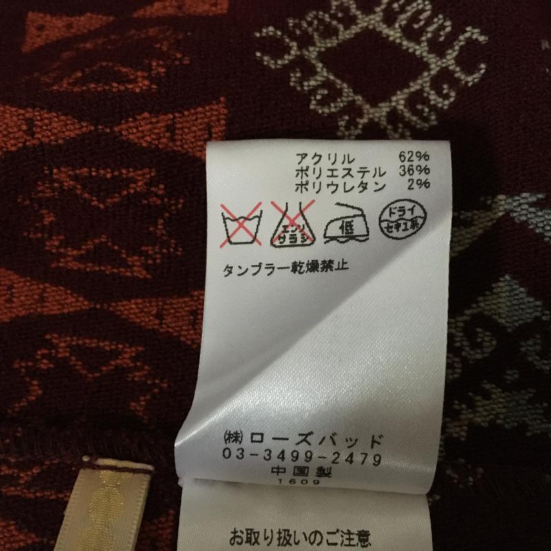 ローズバッド ROSE BUD スカート ミニスカート FREE 総柄 灰 / グレー / X ベージュ / ベージュ / X 橙 / オレンジ /  レディース USED 古着 中古 10031516
