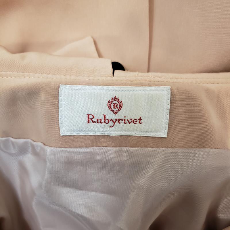 ルビーリベット Rubyrivet ワンピース ひざ丈スカート 36 無地 ベージュ / ベージュ /  レディース USED 古着 中古 10031521