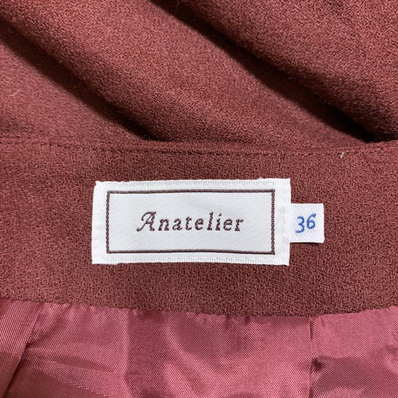 アナトリエ anatelier スカート ミニスカート 36 無地 えんじ / ワインレッド /  レディース USED 古着 中古 10031543