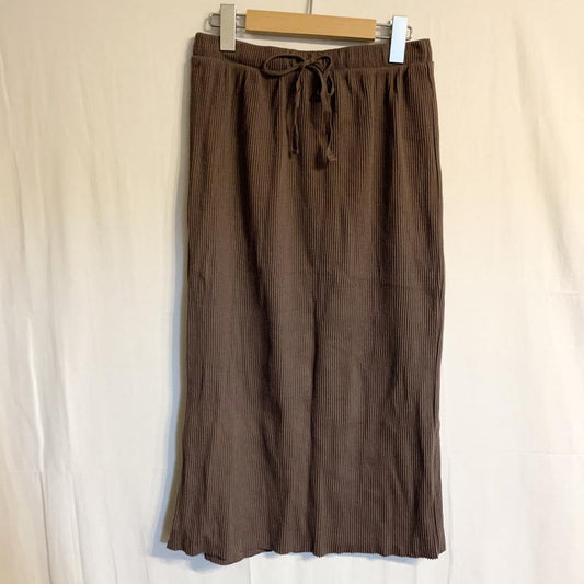 ダブルクローゼット w closet スカート ロングスカート 無地 茶 / ブラウン /  レディース USED 古着 中古 10031559