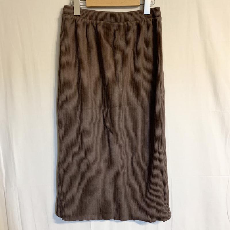 ダブルクローゼット w closet スカート ロングスカート 無地 茶 / ブラウン /  レディース USED 古着 中古 10031559