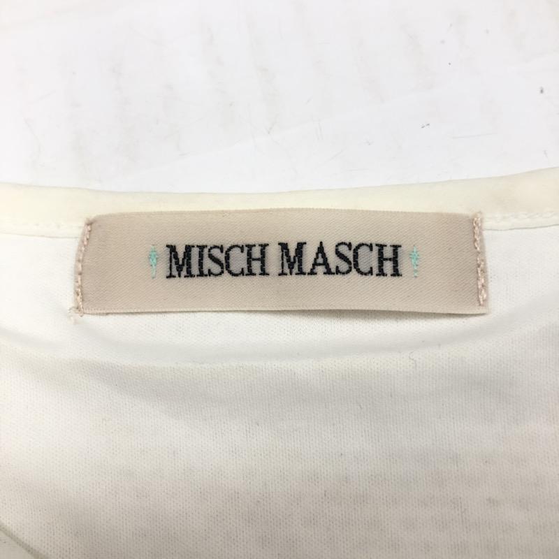 ミッシュマッシュ MISCH MASCH カットソー 半袖 ビジュー付フレンチスリーブカットソー M 無地 白 / ホワイト /  レディース USED 古着 中古 10031712