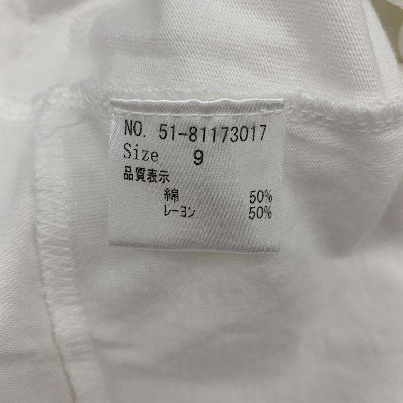 エフデ ef-de カットソー 半袖 無地 フリル レース 9 無地 白 / ホワイト /  レディース USED 古着 中古 10031823