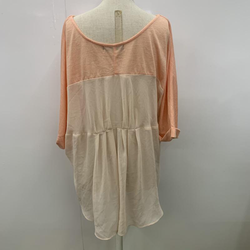 フリーズフレーズ FREE'S PHRASE カットソー 半袖 無地 M 無地 桃 / ピンク / X アイボリー / アイボリー /  レディース USED 古着 中古 10031824