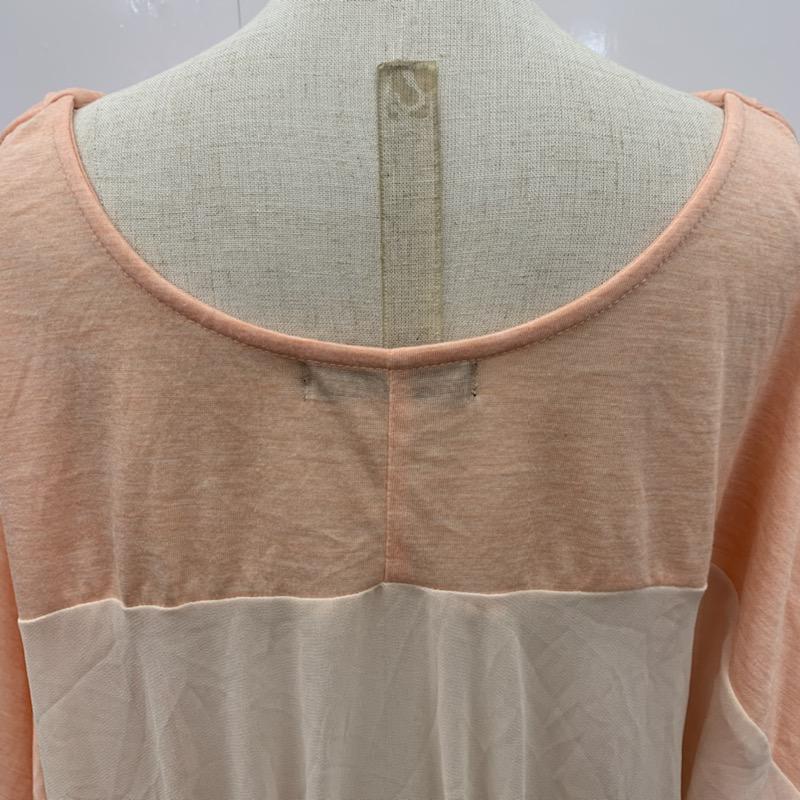 フリーズフレーズ FREE'S PHRASE カットソー 半袖 無地 M 無地 桃 / ピンク / X アイボリー / アイボリー /  レディース USED 古着 中古 10031824
