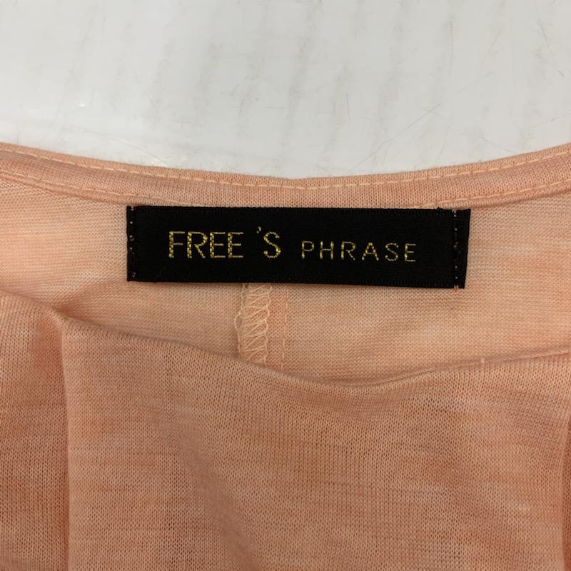フリーズフレーズ FREE'S PHRASE カットソー 半袖 無地 M 無地 桃 / ピンク / X アイボリー / アイボリー /  レディース USED 古着 中古 10031824