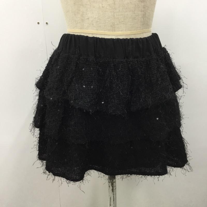 ラボラトリーワーク laboratory work スカート ミニスカート M 無地 黒 / ブラック /  レディース USED 古着 中古 10032043