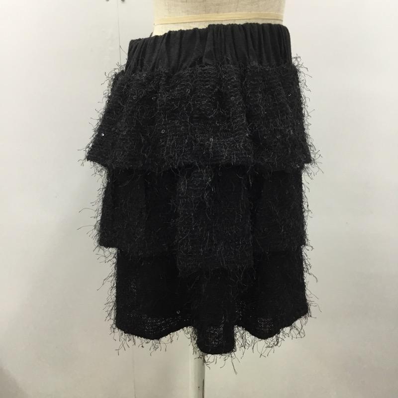 ラボラトリーワーク laboratory work スカート ミニスカート M 無地 黒 / ブラック /  レディース USED 古着 中古 10032043