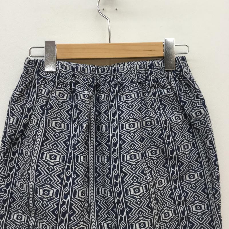 サニーレーベル Sonny Label スカート ミニスカート FREE 幾何柄 白 / ホワイト / X 紺 / ネイビー /  レディース USED 古着 中古 10032072