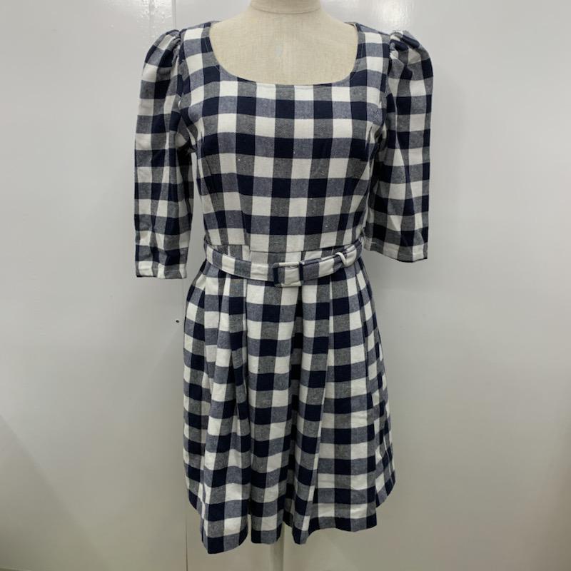 ダズリン dazzlin ワンピース ミニスカート チェック M チェック 紺 / ネイビー /  レディース USED 古着 中古 10032109