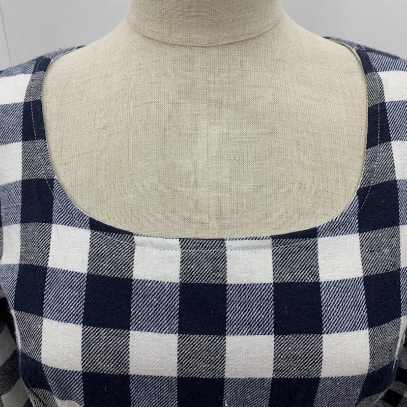 ダズリン dazzlin ワンピース ミニスカート チェック M チェック 紺 / ネイビー /  レディース USED 古着 中古 10032109