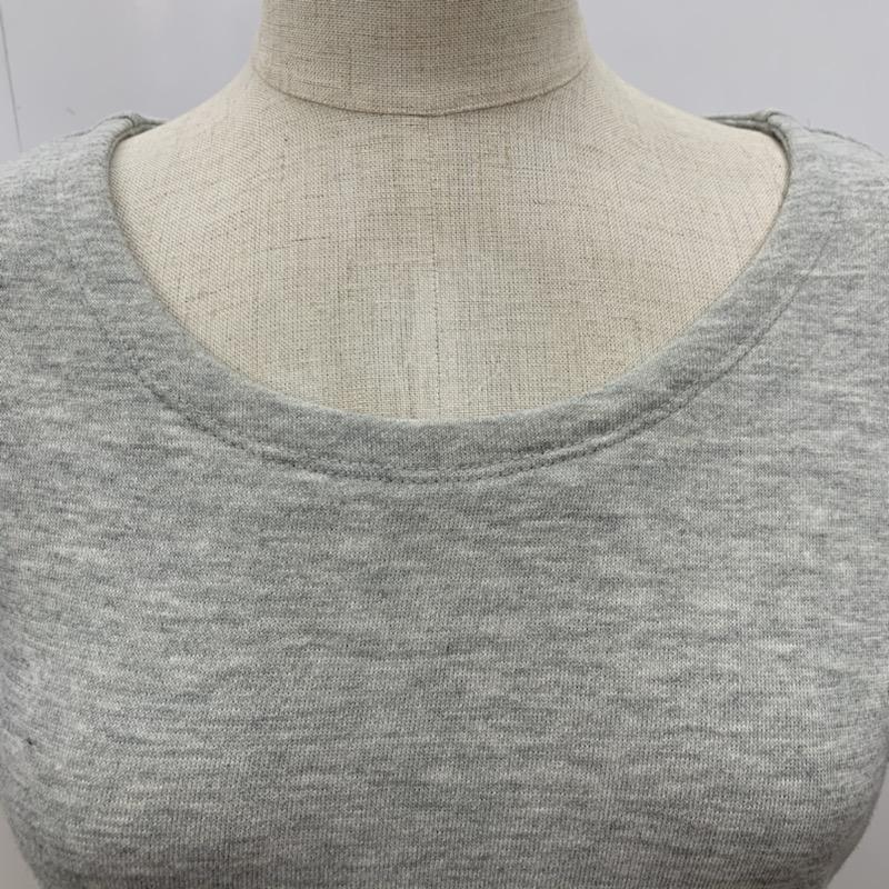 グリーンレーベルリラクシング green label relaxing ワンピース ミニスカート 半袖 無地 灰 / グレー /  レディース USED 古着 中古 10032112
