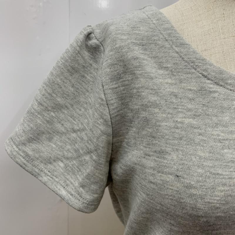 グリーンレーベルリラクシング green label relaxing ワンピース ミニスカート 半袖 無地 灰 / グレー /  レディース USED 古着 中古 10032112