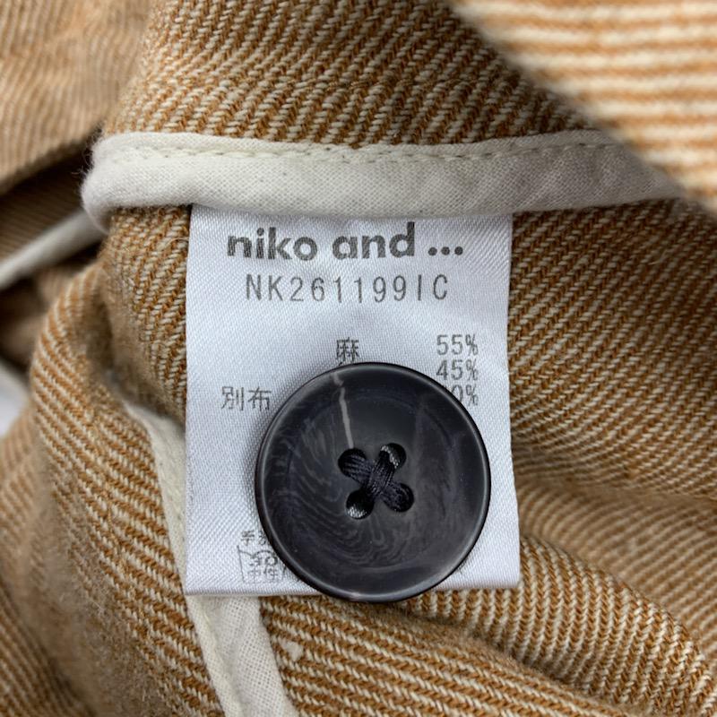 ニコアンド niko and... ジャケット、上着 ジャケット、ブレザー  茶 / ブラウン /  レディース USED 古着 中古 10032137