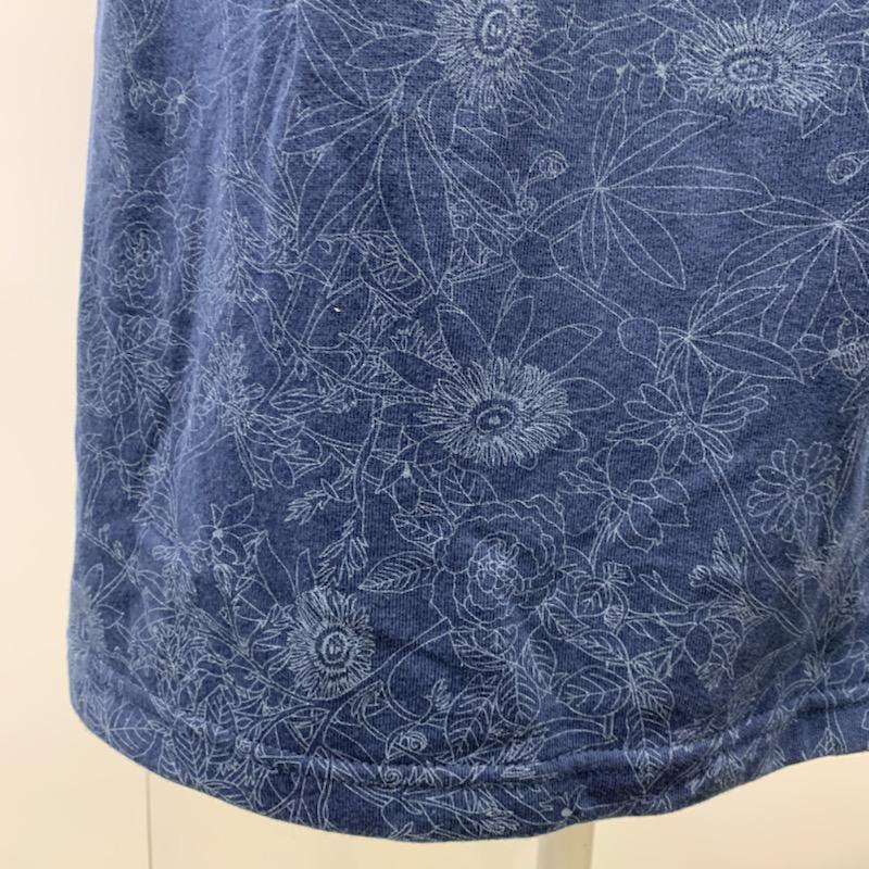 ニコアンド niko and... スカート ひざ丈スカート 台形スカート 花柄 花柄 紺 / ネイビー /  レディース USED 古着 中古 10032147