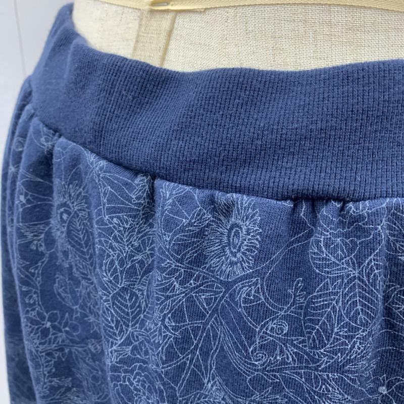 ニコアンド niko and... スカート ひざ丈スカート 台形スカート 花柄 花柄 紺 / ネイビー /  レディース USED 古着 中古 10032147